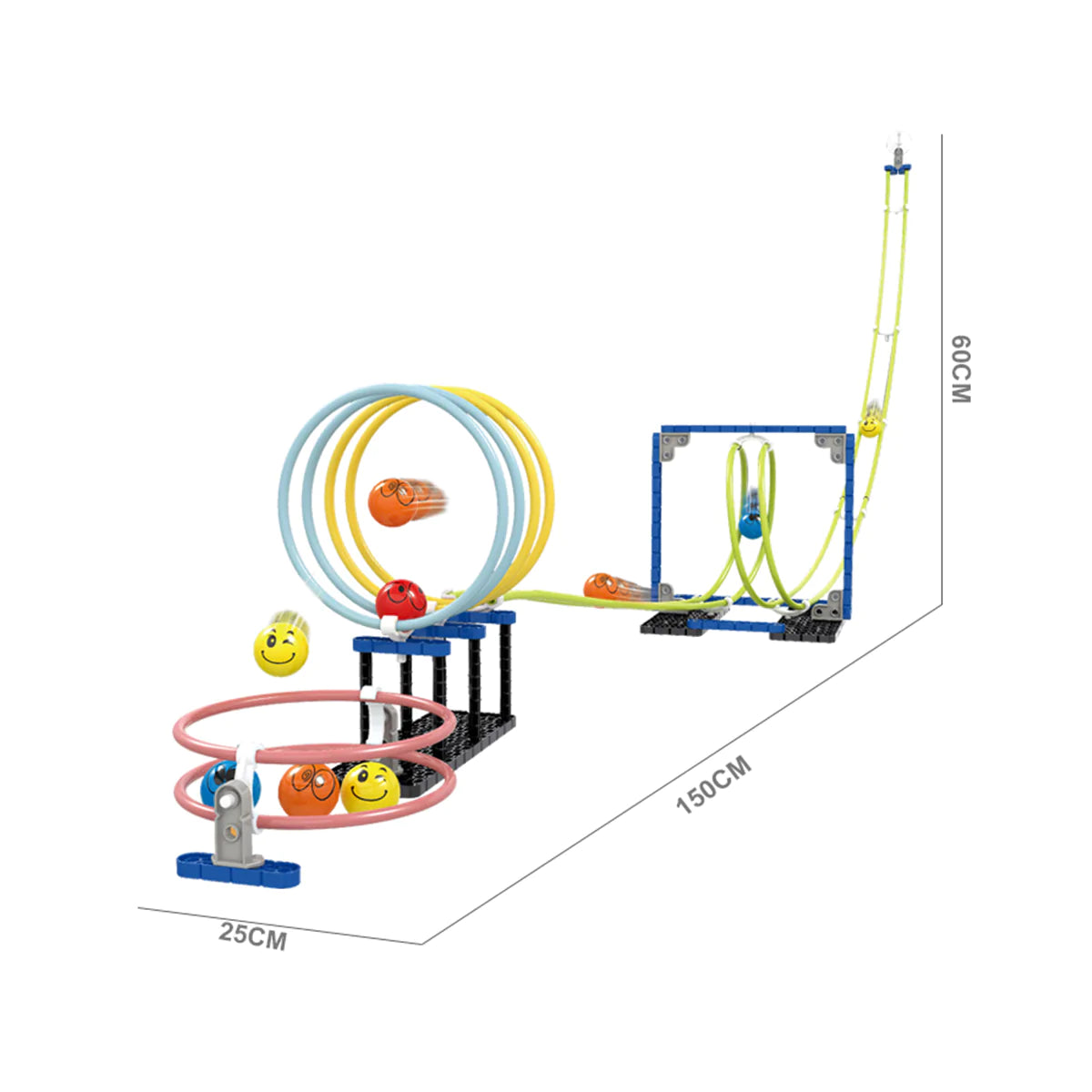 Marbles Run Building Blocks Space Rail Rotation