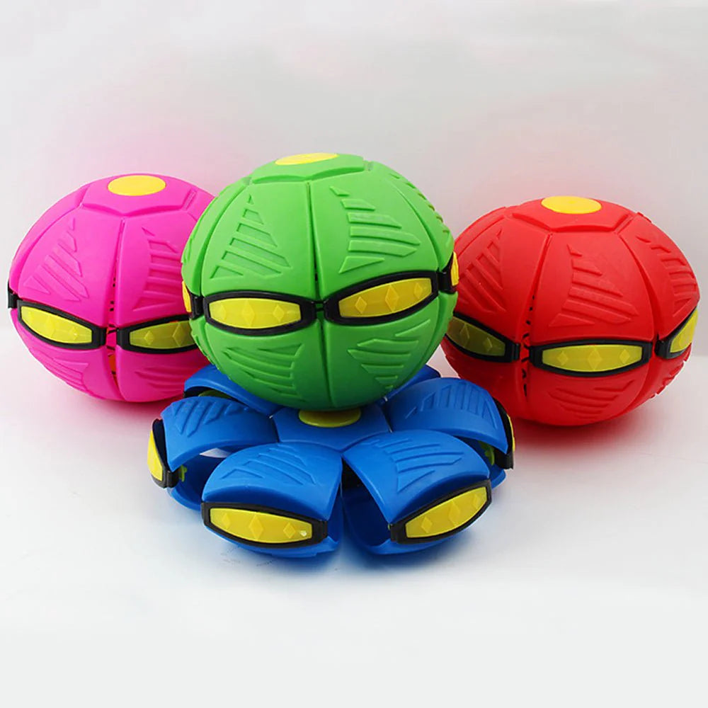 Flying UFO Flat Throw Disc Ball Without LED Light Magic Ball Toy