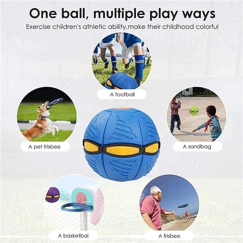 Flying UFO Flat Throw Disc Ball Without LED Light Magic Ball Toy