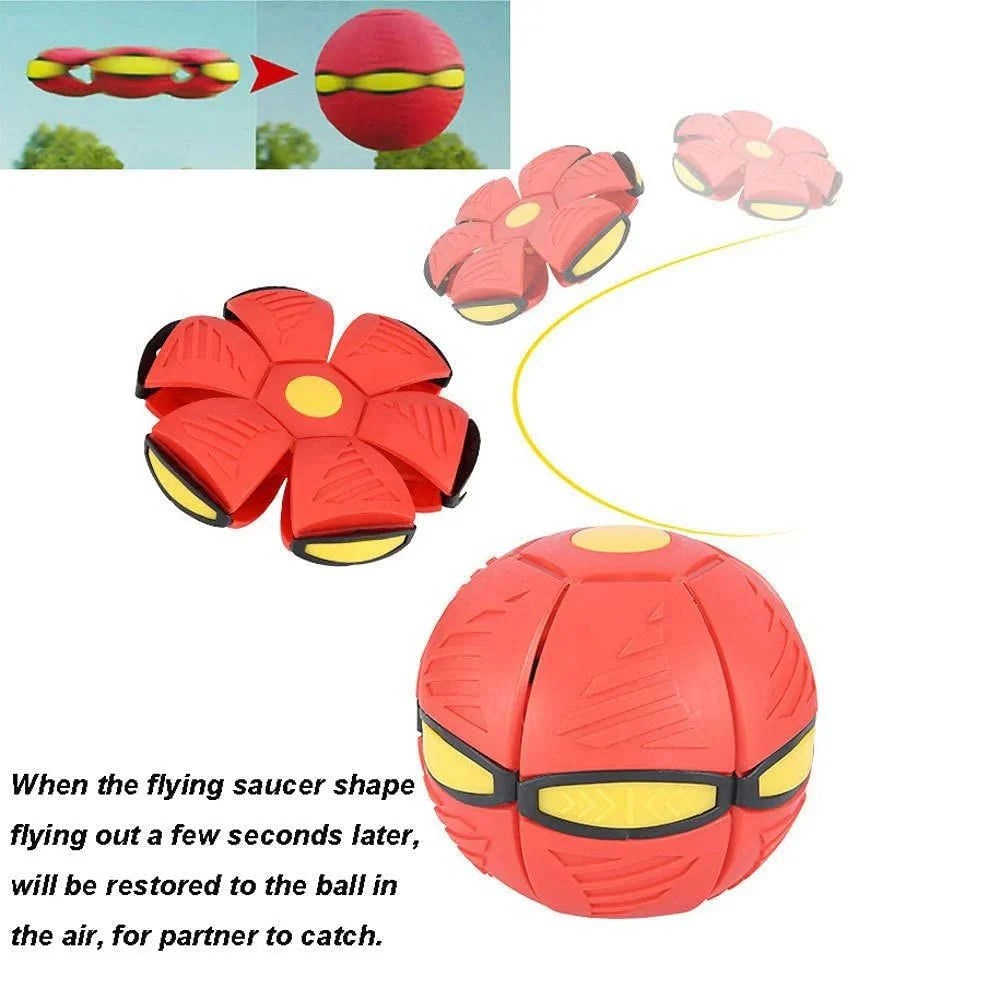 Flying UFO Flat Throw Disc Ball Without LED Light Magic Ball Toy