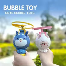 Bamboo Dragonfly Bubble Blower Machine Toy