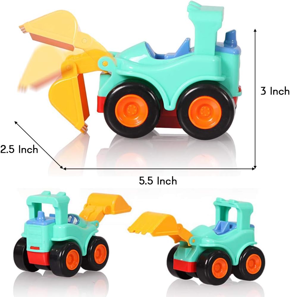 4 In 1 Construction Vehicles Truck Playset For Kids
