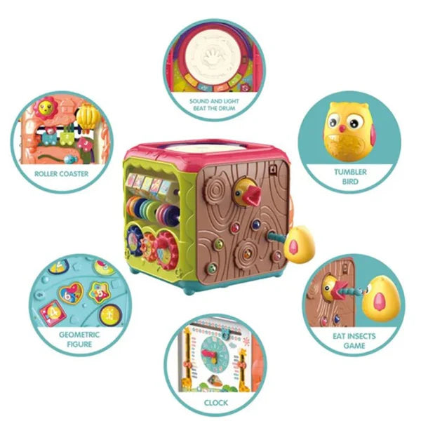 6 In 1 Fancy Cube- Musical, Educational And Learning Toy For Kids