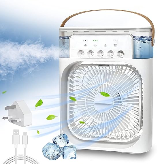 Multifunction Water Spray Mist Air Cooler USB Electric Portable Fan