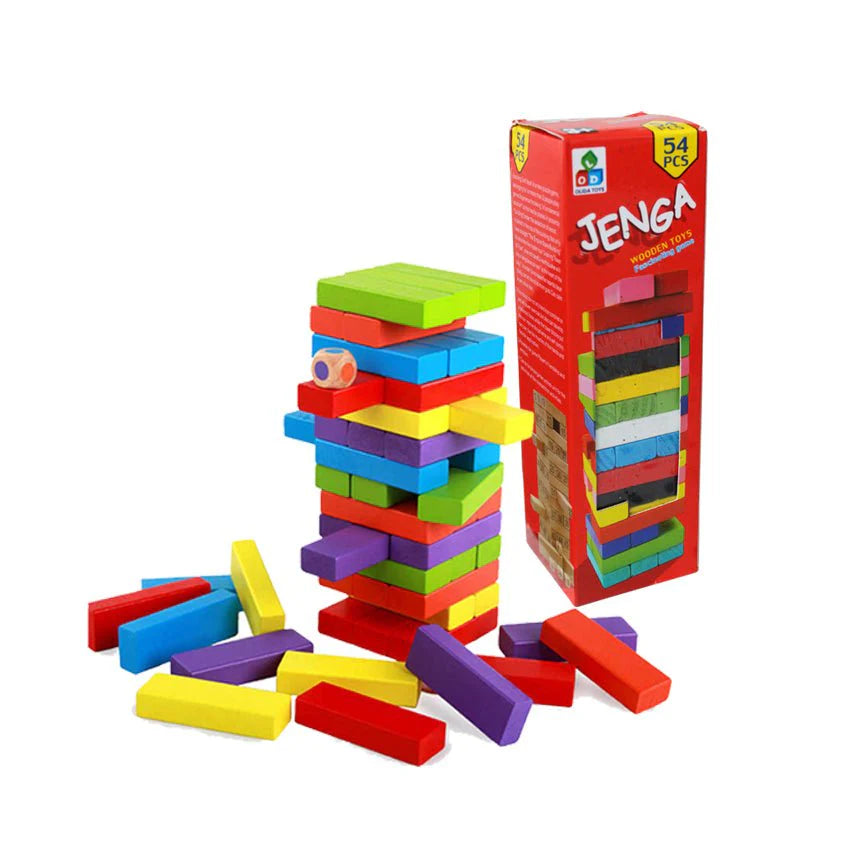 Classic Jenga Wooden Stacking Tower Board Game for Kids