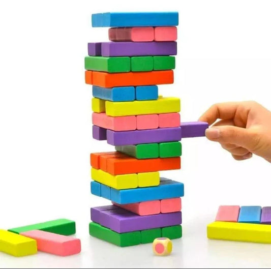 Classic Jenga Wooden Stacking Tower Board Game for Kids
