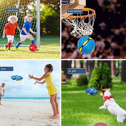 Flying UFO Flat Throw Disc Ball Without LED Light Magic Ball Toy