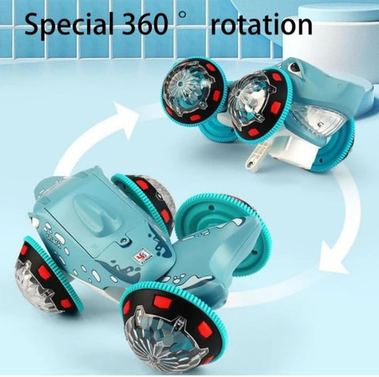 New Electric Shark Car Toy 360 Degree Rotation with Wheels Universal Sound Light Shark Cars Toys for Kids Boys