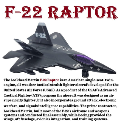 Zugar Land Die-Cast Pullback Stealth Bomber Models