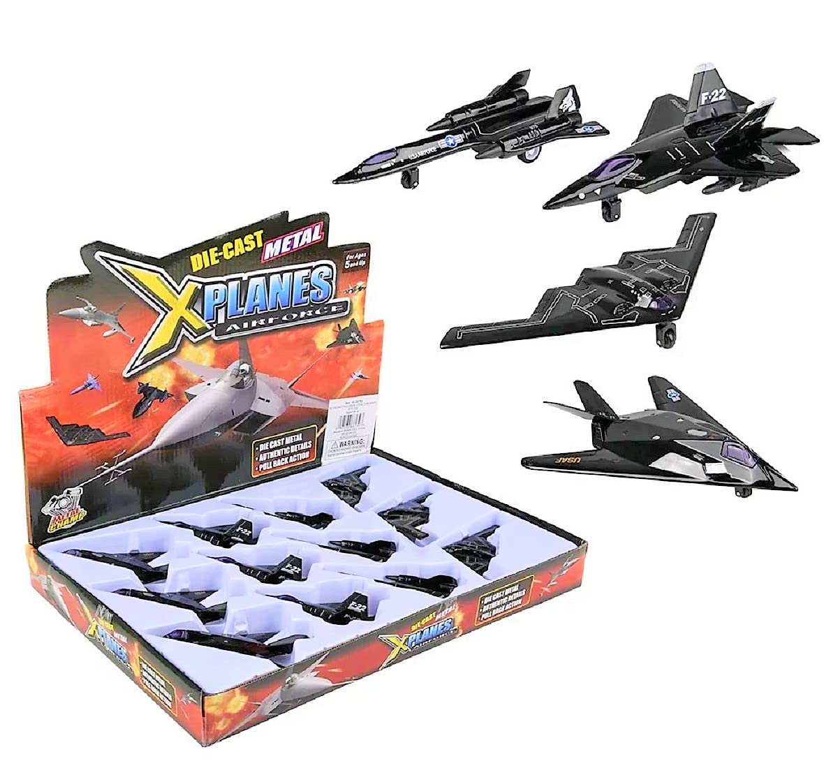 Zugar Land Die-Cast Pullback Stealth Bomber Models