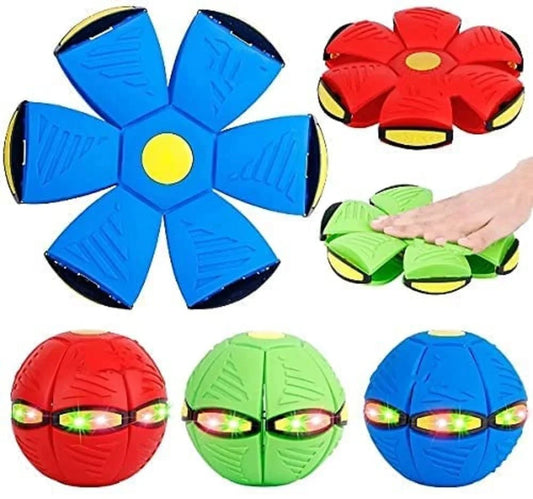 Flying UFO Flat Throw Disc Ball Without LED Light Magic Ball Toy