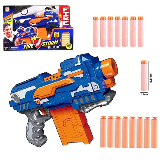 Fire Storm – 16 Soft Dart Blaster Nerf Clip Shooter – Battery Operated