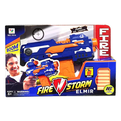 Fire Storm – 16 Soft Dart Blaster Nerf Clip Shooter – Battery Operated