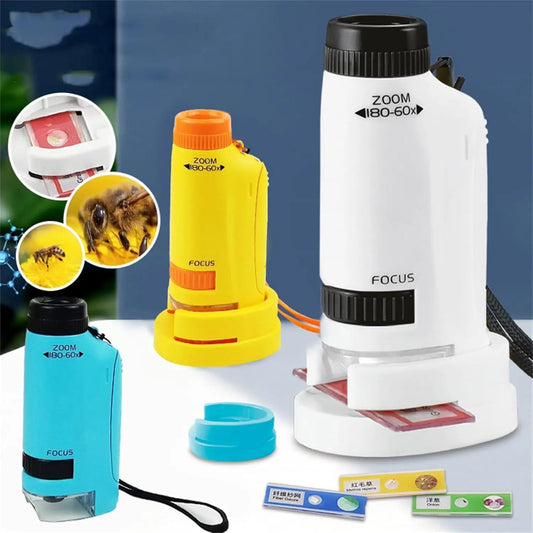 Portable Handheld LED Microscope for Kids