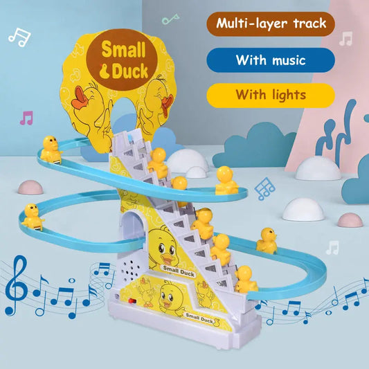 Small Electric Duck Climbing Stairs Toy For Kids
