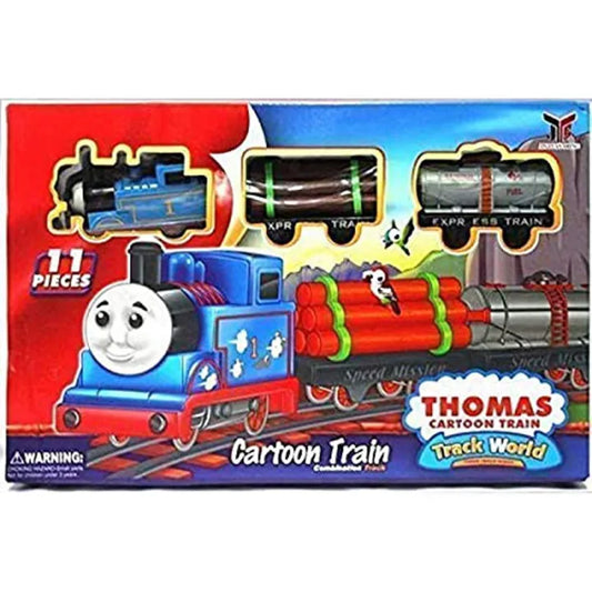 Thomas and Friends Cartoon Toy Train Track Set with Sound for Kids - 11 Pcs