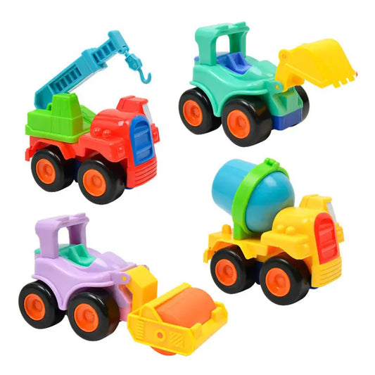 4 In 1 Construction Vehicles Truck Playset For Kids