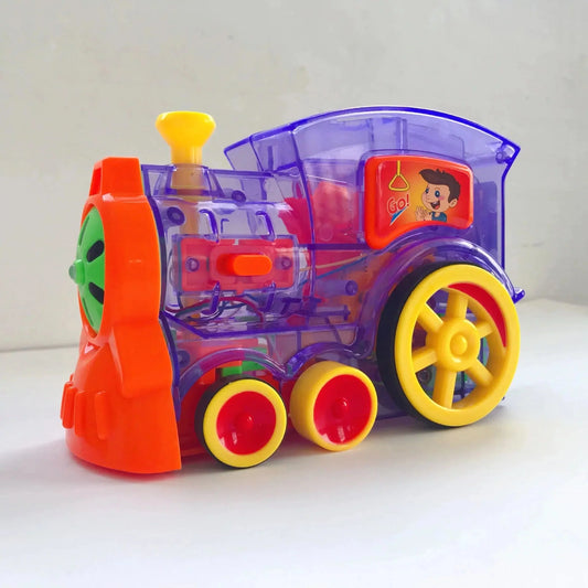 Automatic Electric Domino Brick Laying Toy Train