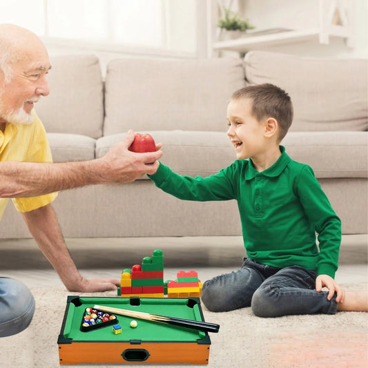 Kids Mini Snooker Billiard Table Wooden Board Game
