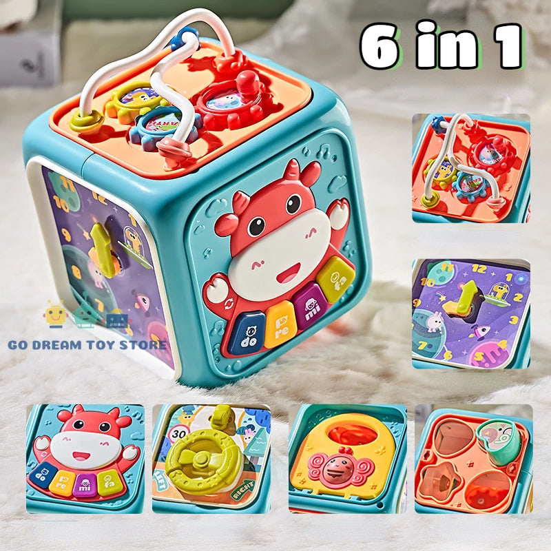 Multifunctional Musical Activity Cube for Kids