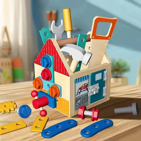 Wooden Tools Toy Set With Hammer & Screwdriver