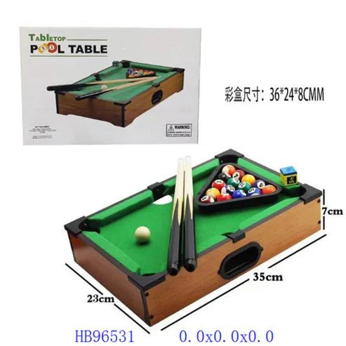 Kids Mini Snooker Billiard Table Wooden Board Game